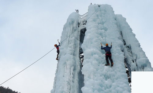 incentive cascade de glace pour entreprise séminaire montagne